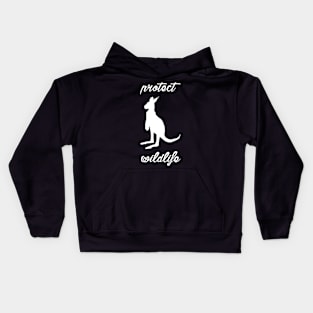 protect wildlife - kangaroo Kids Hoodie